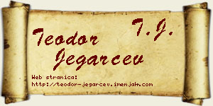 Teodor Jegarčev vizit kartica